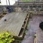 The old decking is removed