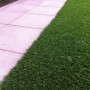 A close up look at the artificial grass